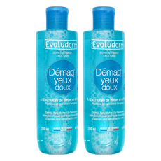 EvoLuderm 親膚溫和眼唇卸妝液 250ml, 法國原裝進口, 玫瑰花水, 一般眼唇適用, 2瓶