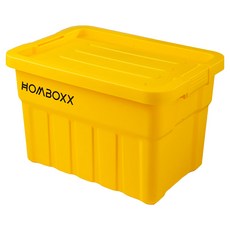 工業風高荷重附蓋收納箱 大型款 26L, 夏日黃, 1個