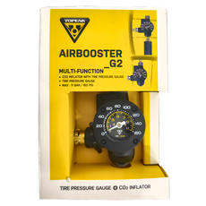 TOPEAK AIRBOOSTER CO2充氣嘴 + 胎壓錶 TAB-G2 Set, 美法兩用 汽車機車適用, 6.5 x 5.2 x 3.3cm, 1組