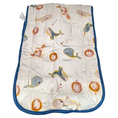 miracle baby 純棉透氣嬰兒推車墊, 尺寸48x32x49 (cm), 可愛小鯨, 可愛小鯨 白色, 1個