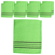 Sofrien 去角質搓澡巾 綠色 韓國製造 人造絲材質 160x135mm, 9條, 1組