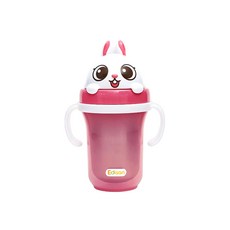 Edison 朋友 不鏽鋼2用吸管水杯 - 300ml 雙握把設計, 小兔, 1個