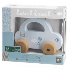Label Label 木質提把小車, 適用年齡: 18個月以上, 天空藍, 1盒