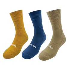 WOAWOA colorwool經典極致速乾高筒羊毛襪-M-3入組-吸濕排汗, 素色