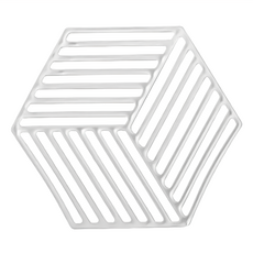 小麥購物 矽膠隔熱墊 Y110 32g, 斜線白色, 6個