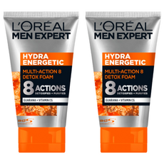 L'OREAL PARiS 巴黎萊雅 台灣公司貨 8效勁能深層洗面乳, 100ml, 2條