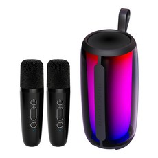 Ergotech 人因科技 行動K歌王，2.5吋超重低音震膜，66mm喇叭單體，26種模式七彩琉璃炫光氣氛燈, KS30, 黑