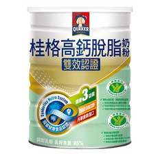 QUAKER 桂格 高鈣脫脂奶粉 雙效認證, 750g, 1罐