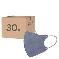HAOFA N95立體醫療口罩 氣密型 M, 30片, 1個, 丁香藍