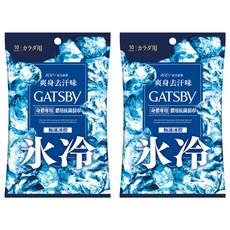 GATSBy 台灣公司貨 體用抗菌濕巾 極凍冰橙 10張, 70g, 2包