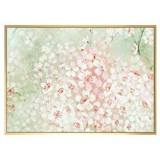 菠蘿選畫所 氛氳櫻花掛畫 59.4 x 42cm 畫框, 金色