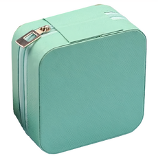 德利生活 便攜家用荔枝紋針線盒 10 x 9.8 x 5cm 藍色 旅行必備 精巧收納針線套裝, 1個