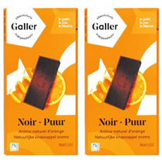Galler 伽樂 Noir Puur 橙香醇黑巧克力, 80g, 2包