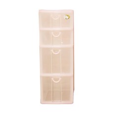 DOLEDO 2大2小桌上置物抽屜盒 Set, 4層, 粉色