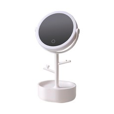 ecoco LED化妝鏡帶首飾盒 E1908 白色 - 可收納