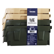 lIvinbox 摩艾疊疊盒 HB1019 4入 1組, 軍綠色2個 + 沙色2個, 4層