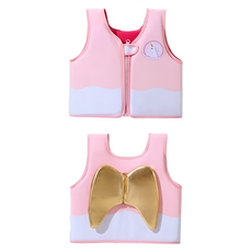 兒童浮力背心 尼龍珍珠棉 錦綸 聚酯纖維 適合20-55公斤 2歲以上兒童使用, 32 x 32 x 8cm, 粉色天使翅膀