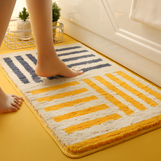 西格傢飾 北歐系加厚吸水防滑廚房浴室植絨地墊 平行時空, 40 x 60cm