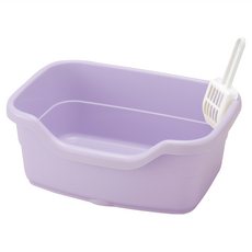 Richell 利其爾 卡羅方型貓便盆, 紫色, 小, 1個