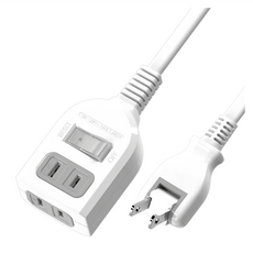 iPlus 保護傘 1切2座2P延長線, 90cm, PU-2122, 1條