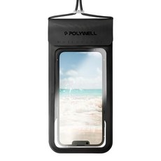 好米 TPU高透防水膜 7.2吋手機防水袋 多重密封防水設計, 黑色, 1個