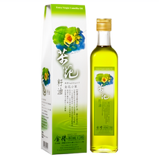 金椿茶油工坊 金花小菓 茶花籽油 500ml, Extra Virgin Camellia Tenuifolia Oil, 1瓶