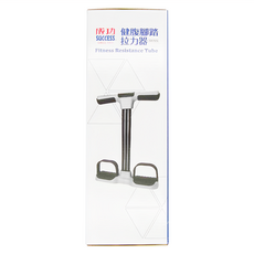 成功 SUCCESS 健腹腳踏拉力器 S4765，高彈力橡膠管，包膠握把及踏板，腹部強化訓練, 管長27cm 直徑12mm 配置3條, 1個