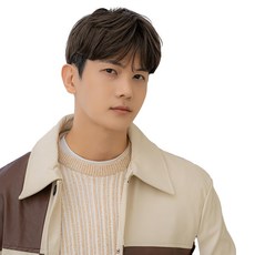 GabalNara 男士雙層頂部造型局部假髮, 深黑色, 1個