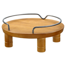 Richell 利其爾 加高單碗架, 高度設定 2段階(7cm*14cm), 1個, 棕