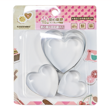 GOZENBO 御膳坊 甜心烘焙餅乾模4件組, 愛心魔法, 1組