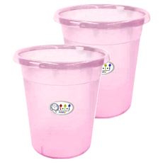 JUSKU 佳斯捷 生活 King 拋物線廢紙簍 垃圾桶 10L, 粉色, 2個