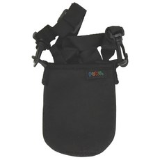 PUKU 藍色企鵝 揹帶水杯套 彈性十足 貼身包覆 防刮耐摔, 黑色, 1個