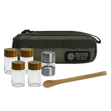 KZM OUTDOOR 工業風玻璃調味罐組 S 20.5 x 7.5 x 5cm 280g, K23T310, 1組