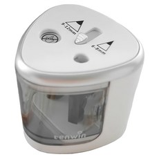 tenwin 電動機削鉛筆機，CAHW0073SV，銀色，適用於6-12mm鉛筆, 1個