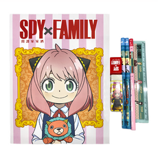 收納王妃 袋裝文具組 間諜家家酒 Set 筆記本 鉛筆 橡皮擦 台灣製, 1組