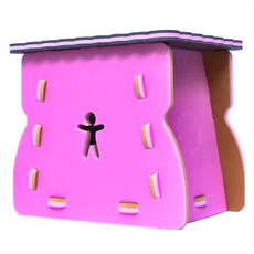 TWO BOO 二寶地墊 夾心餅乾椅 DIY組裝 收納功能 適用於1歲以上的幼童, 香甜草莓, 1個