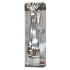 CAPTAIN STAG 鹿牌 燕三條不鏽鋼 湯匙 + 叉子組 日本燕三條製造, 湯匙18cm + 叉子18.3cm 85g, M-5518, 1組