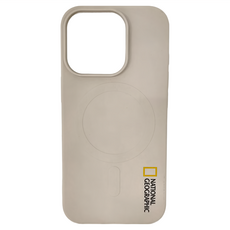 NATIONAL GEOGRAPHIC 國家地理 MagSafe 矽膠保護殼 iPhone 16 Pro 米色