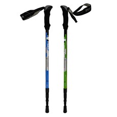 SELPA 雲頂7075鋁合金避震登山杖2件組 510g, 綠色 + 藍色, 1組