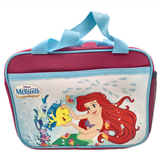 THE LITTLE MERMAID 小美人魚 方型便當袋 SW7A33, 梅紅, 1個