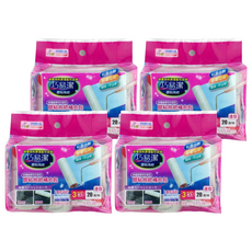 巧易潔 滾筒式膠粘拖把補充包 靜電吸附 3卷入 20週/柄, 80 x 38mm, 4包