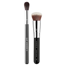 SIGMA BEAUTY Flawless Complexion Brush Duo 極致無瑕美肌刷具2件組, 1組, 黑色刷柄