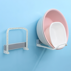 E.City 可折疊免釘無痕水盆毛巾收納架, 顏色隨機, 1個