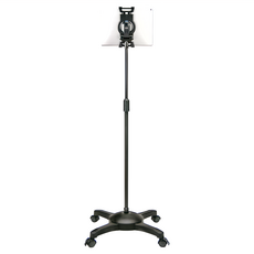 AIDATA 落地式萬用平板/手機支架, 360度旋轉, US-5123RB, 滑輪型, 1個