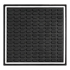 濾水吧台墊 工作墊 加厚PVC材質 防滑耐用 杯墊, 暗夜黑色白邊, 2個