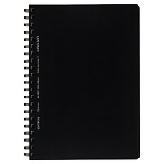 KOKUYO 國譽 SOFT軟線圈筆記本 方眼罫 B6 70頁, 黑色, 1本