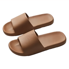 質感皮紋拖鞋 Set, 防水防滑, 多款顏色男女適用, 淺咖色, 42~43, 2雙