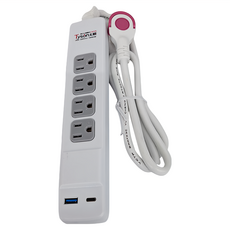 Tyson 太順電業 USB延長線 4座20W智慧快充組 台灣製造, 1.2m, 白色, 1個