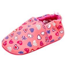 手工防滑嬰兒學步鞋, 棉布/聚酯纖維材質, 12-15cm, 16cm, 點點愛心