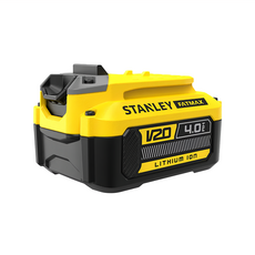 STANLEY TOOLS FATMAX 20V滑軌式鋰電池 4.0Ah (新系統用), S-SB204, 1個
